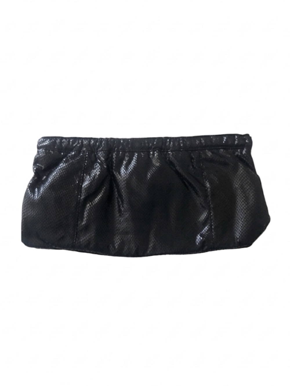 Old Navy Polished Black Snake Evening Clutch Black